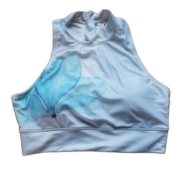 Kyodan Sky Blue Floral Tankini L Swim Bottoms XL Women’s Large Sep. Set NWOT - Picture 2 of 8